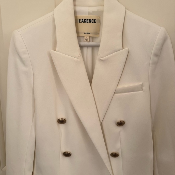 L'AGENCE KENZIE BLAZER IN IVORY - LIKE NEW (SIZE 0) - Picture 8 of 9